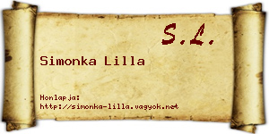 Simonka Lilla névjegykártya